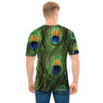 Peacock Tail Print Men's T-Shirt