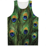 Peacock Tail Print Men's Tank Top
