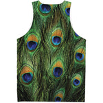 Peacock Tail Print Men's Tank Top