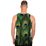 Peacock Tail Print Men's Tank Top