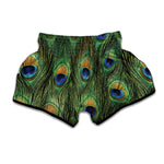 Peacock Tail Print Muay Thai Boxing Shorts