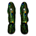Peacock Tail Print Muay Thai Shin Guards