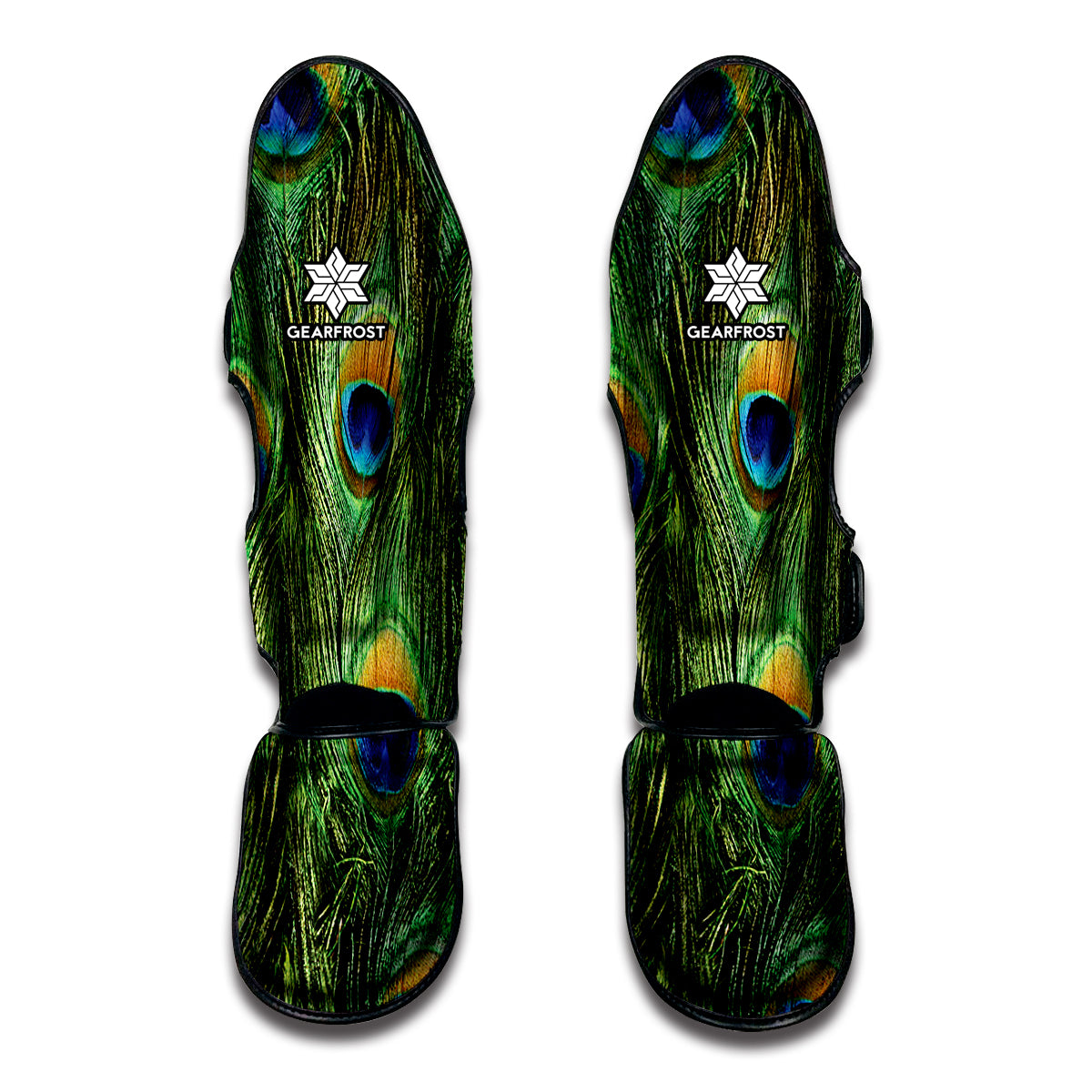 Peacock Tail Print Muay Thai Shin Guard