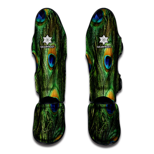Peacock Tail Print Muay Thai Shin Guard