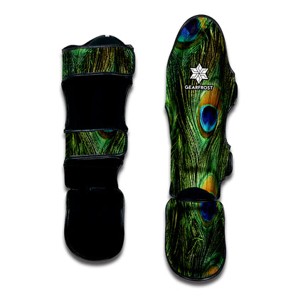 Peacock Tail Print Muay Thai Shin Guard