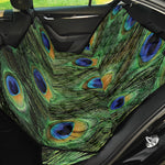 Peacock Tail Print Pet Car Back Seat Cover