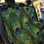 Peacock Tail Print Pet Car Back Seat Cover