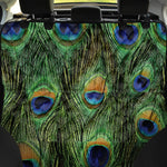 Peacock Tail Print Pet Car Back Seat Cover