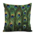 Peacock Tail Print Pillow Cover