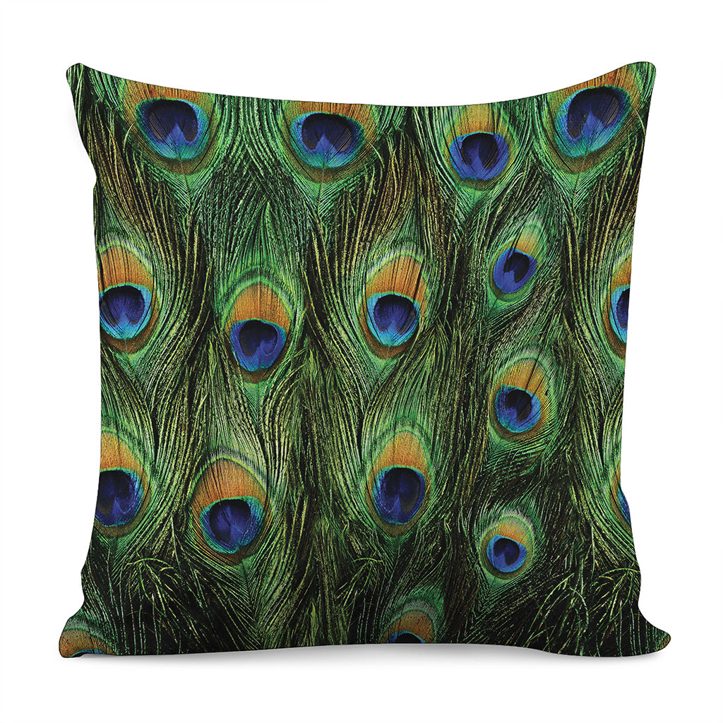 Peacock Tail Print Pillow Cover