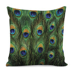 Peacock Tail Print Pillow Cover