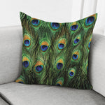 Peacock Tail Print Pillow Cover