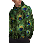 Peacock Tail Print Pullover Hoodie