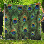 Peacock Tail Print Quilt