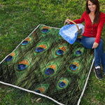 Peacock Tail Print Quilt