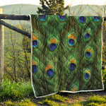 Peacock Tail Print Quilt