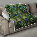 Peacock Tail Print Quilt