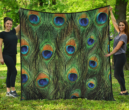 Peacock Tail Print Quilt