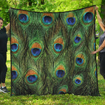 Peacock Tail Print Quilt