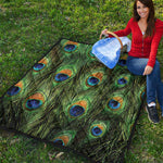 Peacock Tail Print Quilt