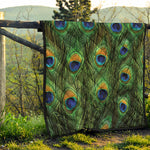 Peacock Tail Print Quilt