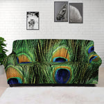 Peacock Tail Print Sofa Cover