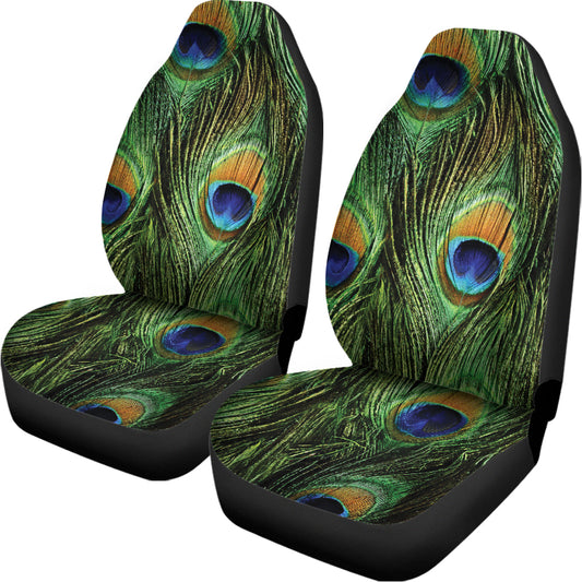 Peacock Tail Print Universal Fit Car Seat Covers