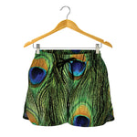 Peacock Tail Print Women's Shorts