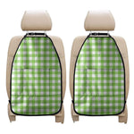 Pear Green And White Gingham Print Car Seat Organizers
