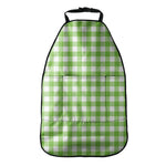 Pear Green And White Gingham Print Car Seat Organizers