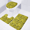 Peeled Banana Pattern Print 3 Piece Bath Mat Set