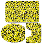 Peeled Banana Pattern Print 3 Piece Bath Mat Set
