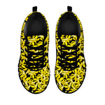 Peeled Banana Pattern Print Black Sneakers