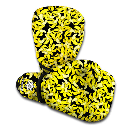 Peeled Banana Pattern Print Boxing Gloves