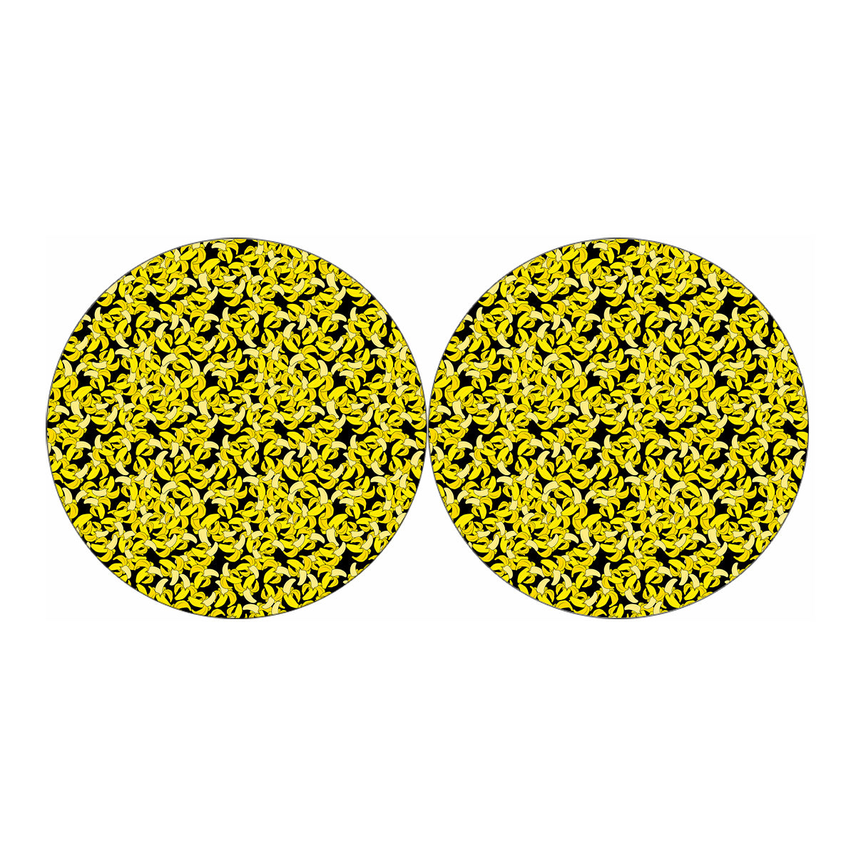 Peeled Banana Pattern Print Car Coasters