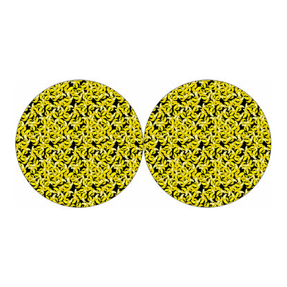 Peeled Banana Pattern Print Car Coasters