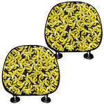 Peeled Banana Pattern Print Car Headrest Covers