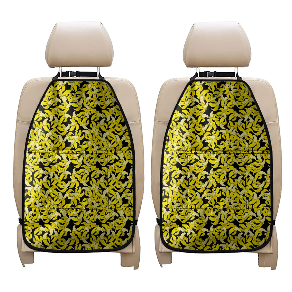 Peeled Banana Pattern Print Car Seat Organizers