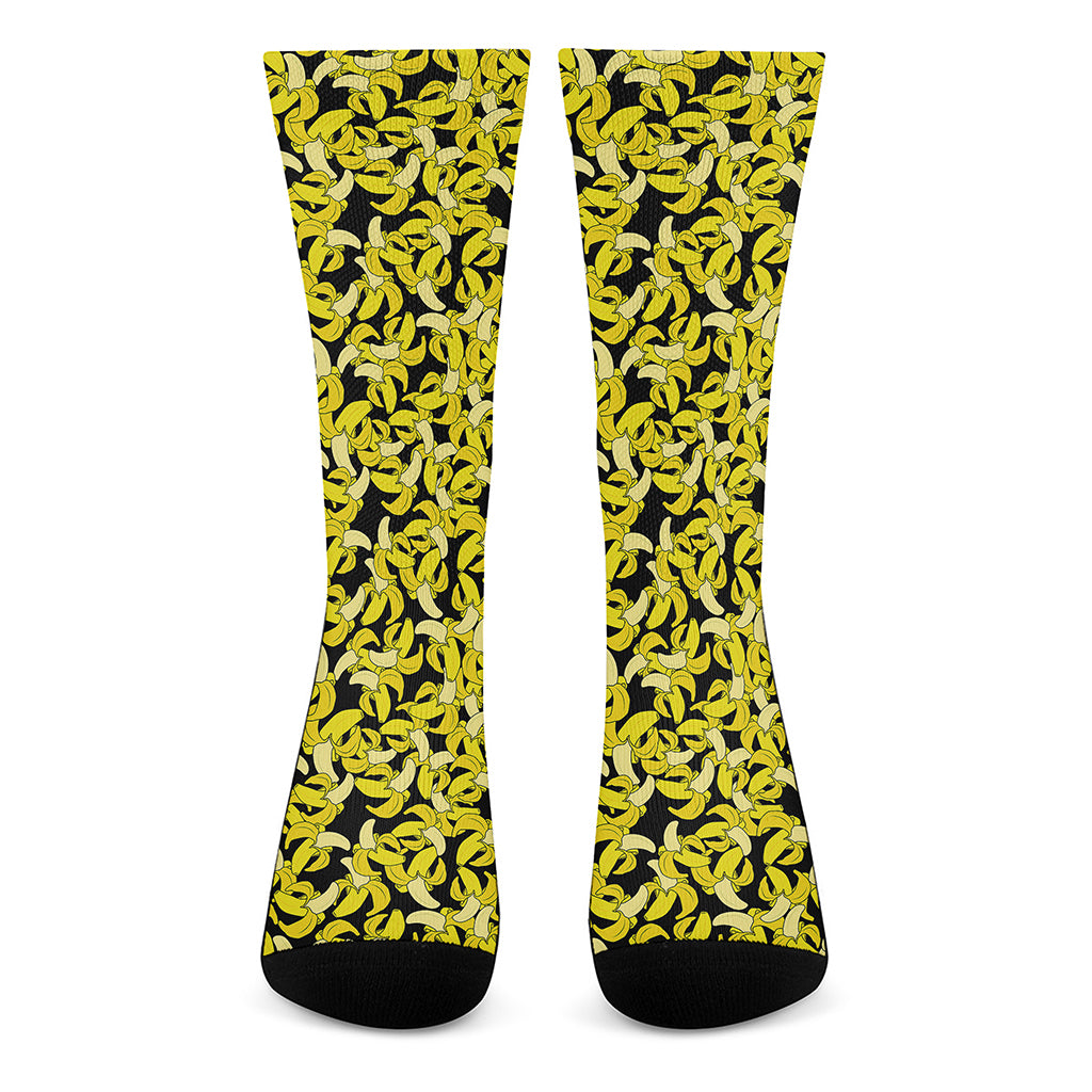 Peeled Banana Pattern Print Crew Socks