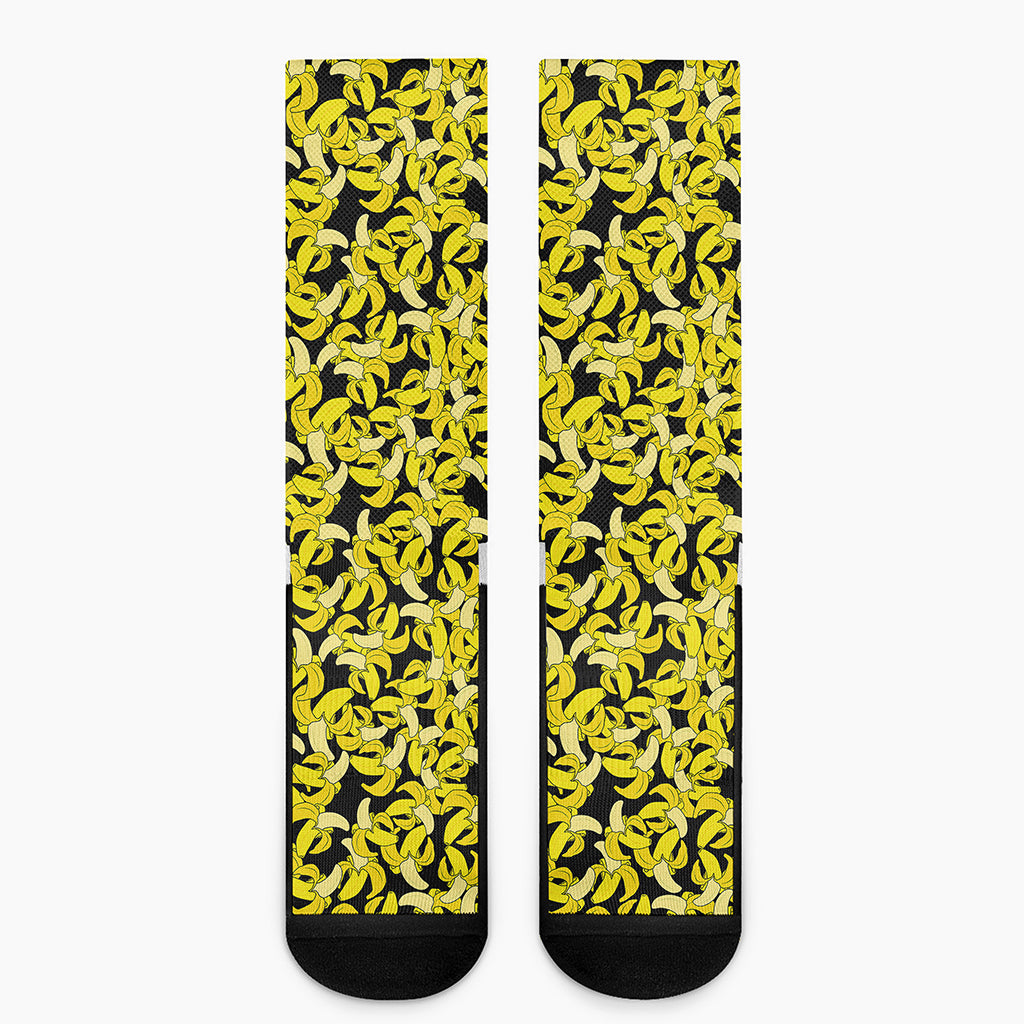 Peeled Banana Pattern Print Crew Socks