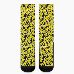 Peeled Banana Pattern Print Crew Socks