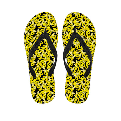 Peeled Banana Pattern Print Flip Flops