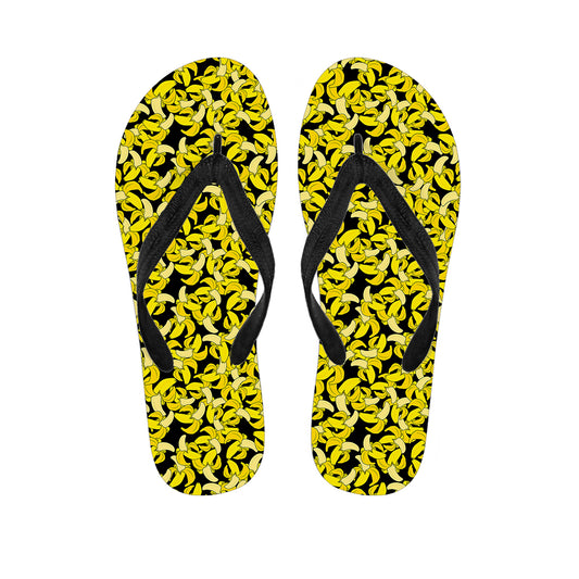 Peeled Banana Pattern Print Flip Flops