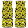 Peeled Banana Pattern Print Front and Back Car Floor Mats