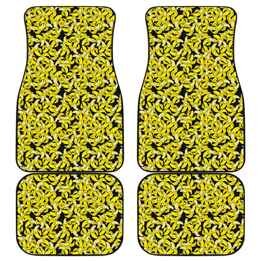 Peeled Banana Pattern Print Front and Back Car Floor Mats