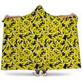Peeled Banana Pattern Print Hooded Blanket