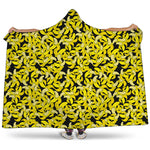 Peeled Banana Pattern Print Hooded Blanket