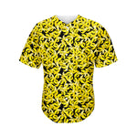 Peeled Banana Pattern Print Men's Baseball Jersey