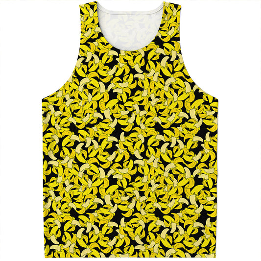 Peeled Banana Pattern Print Men's Tank Top
