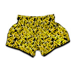 Peeled Banana Pattern Print Muay Thai Boxing Shorts